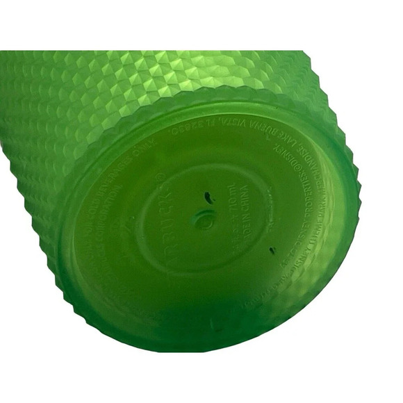 Disney World Parks Starbucks Green Studded Geometric Venti 24 oz Tumbler Cup New - Picture 10 of 13